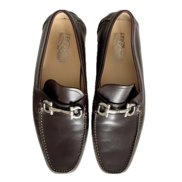 Salvatore Ferragamo Brown Leather Bit Loafers main image 5